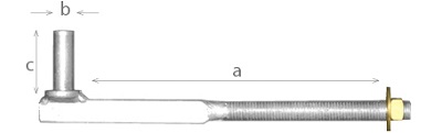 Square Shank Gudgeon